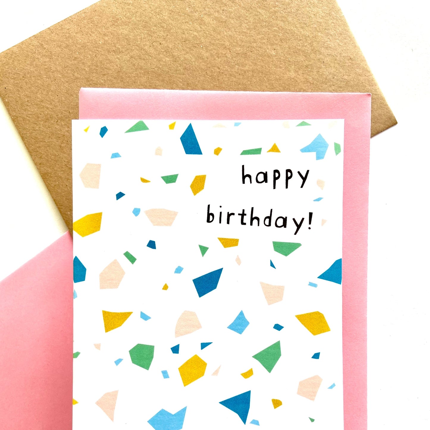 Terrazzo Print Happy Birthday Card
