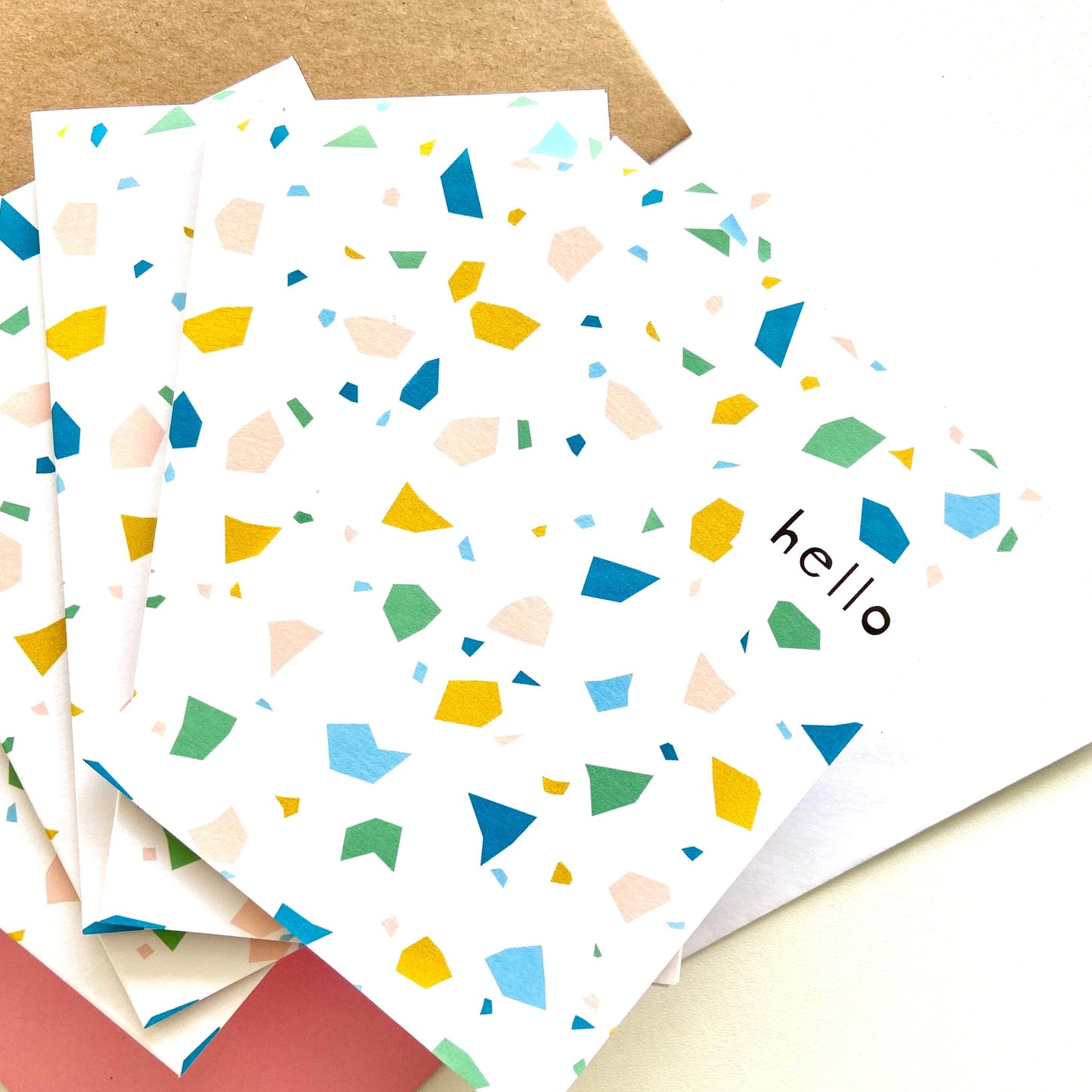 Terrazzo Print Hello Card