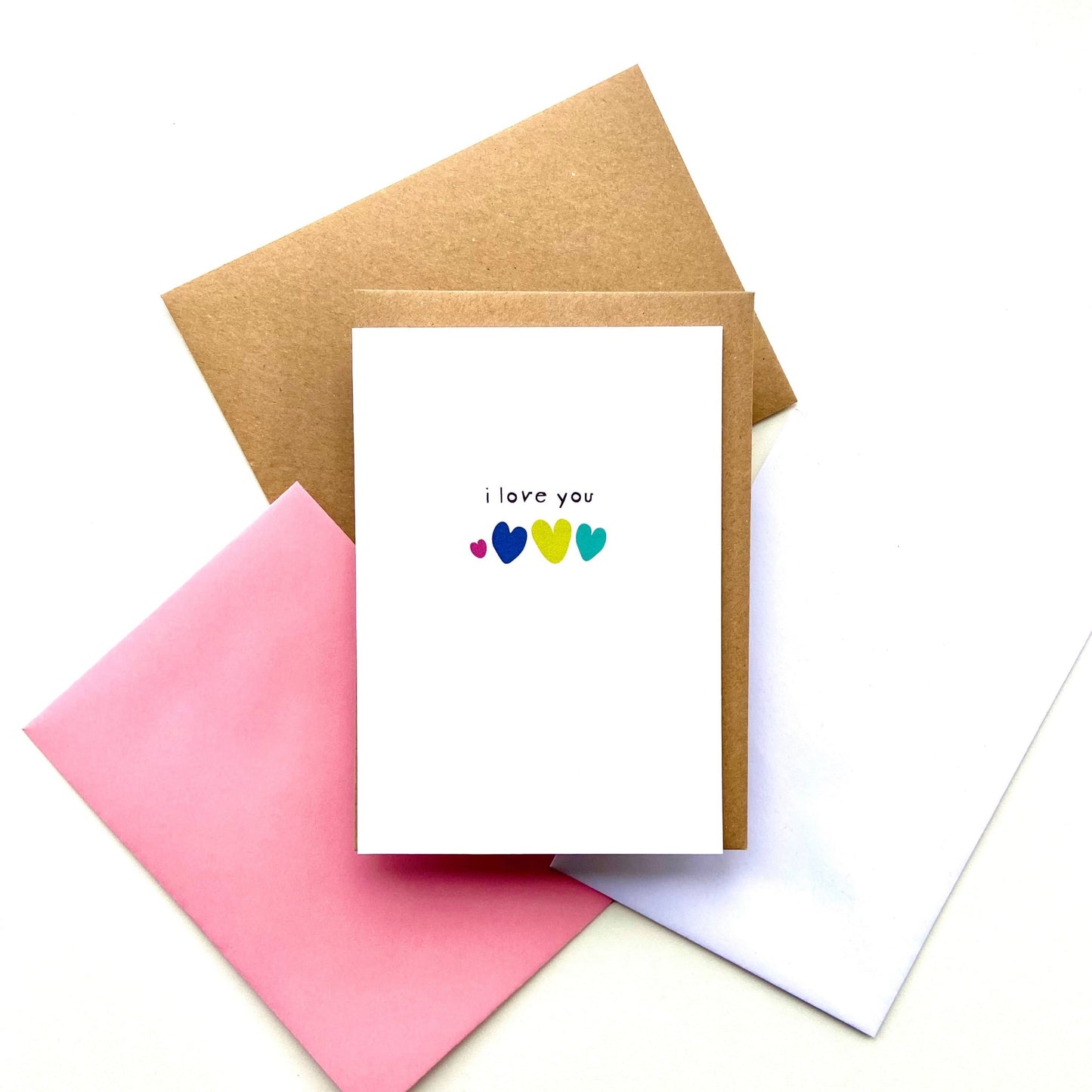I Love You Hearts Card