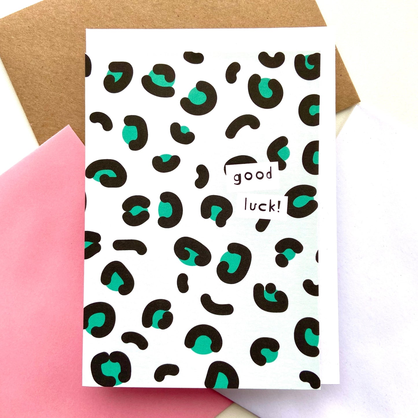 Leopard Print Good Luck Card