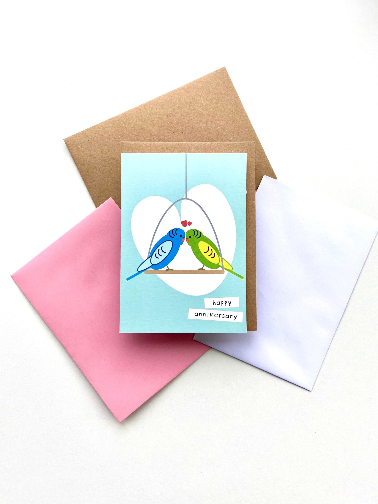 Budgie Anniversary Card