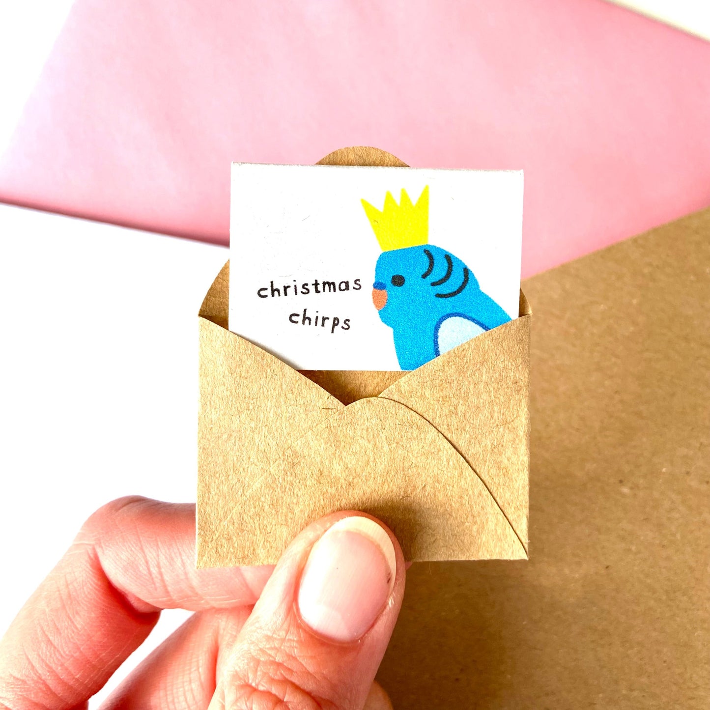 Tiny Christmas Card Set - Nutcracker/Leopard Print/Budgie