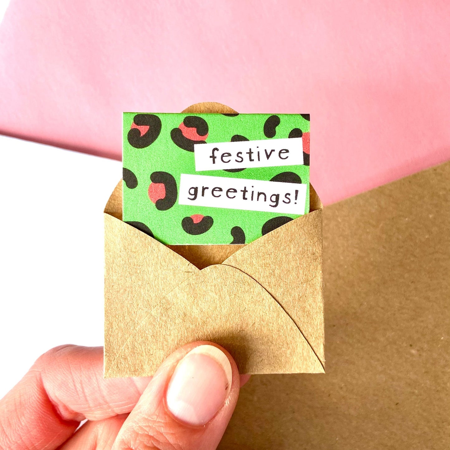 Tiny Christmas Card Set - Nutcracker/Leopard Print/Budgie