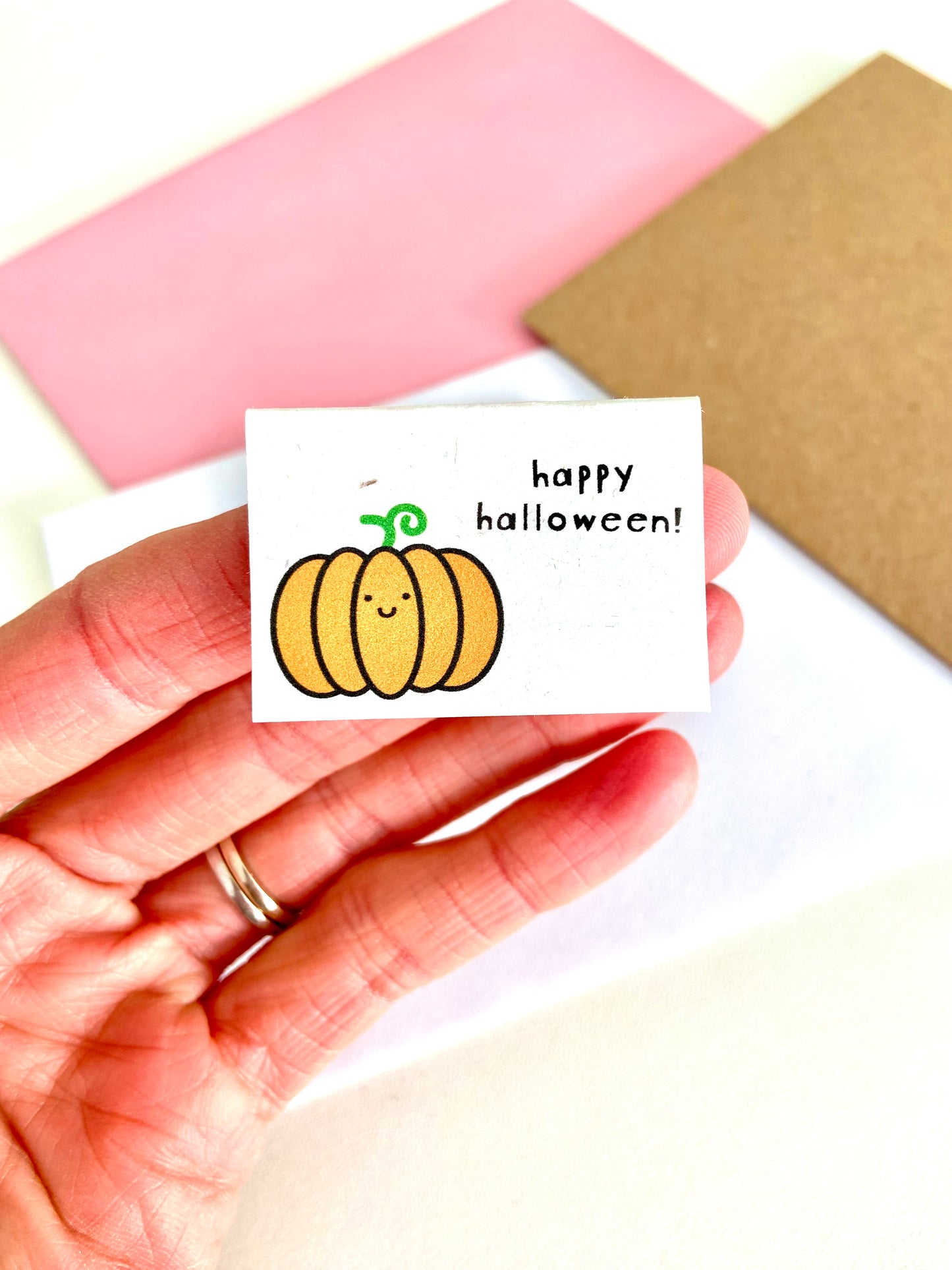 Tiny Pumpkin Halloween Card