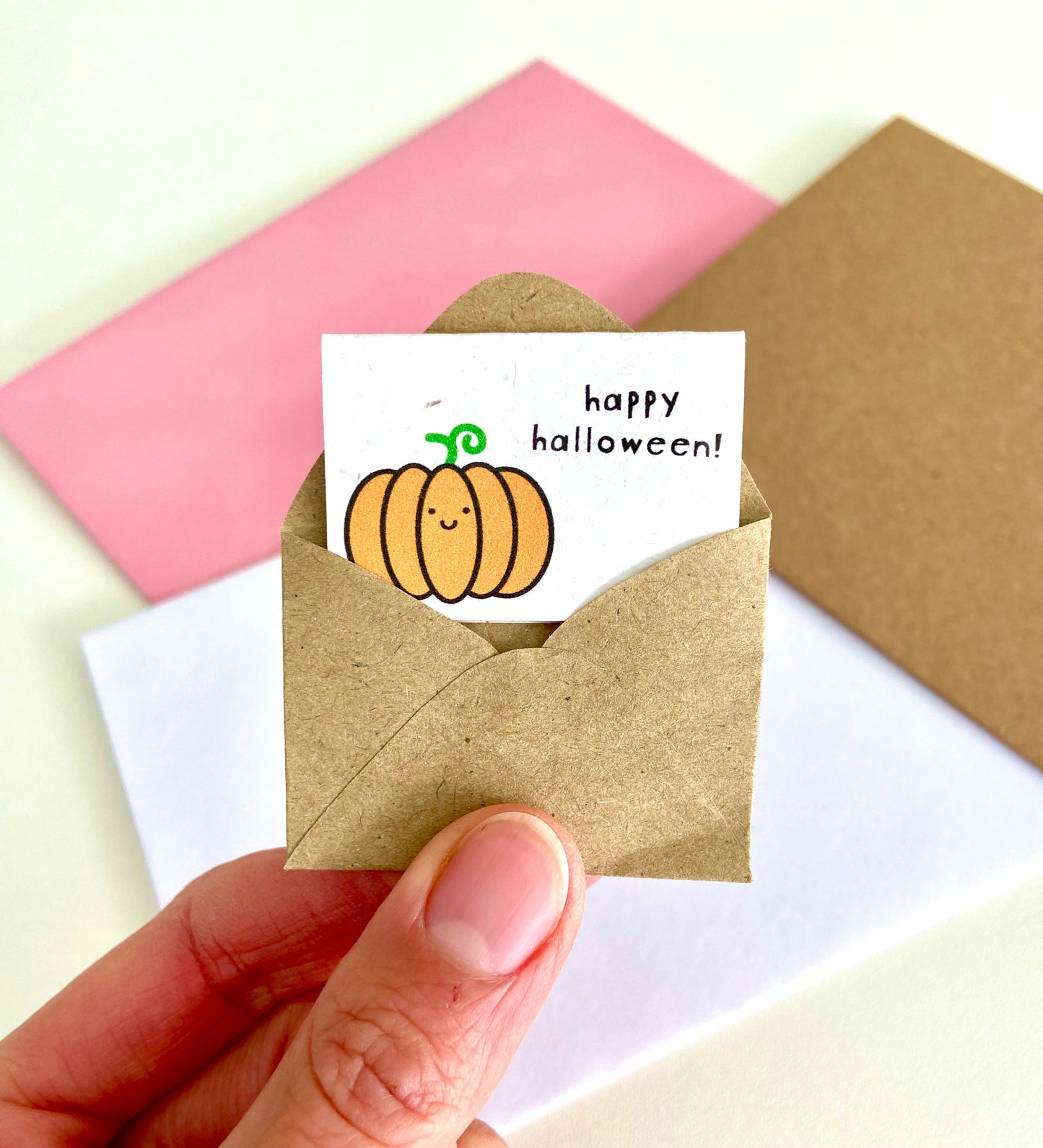 Tiny Pumpkin Halloween Card