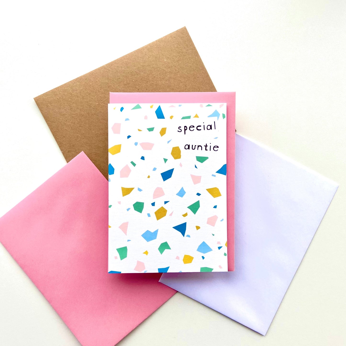 Terrazzo Print Special Auntie Card