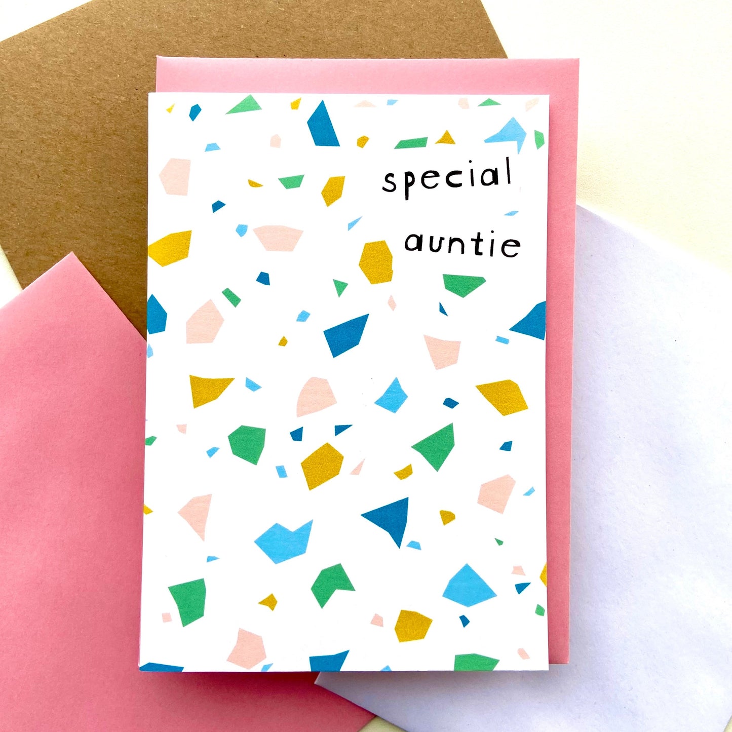 Terrazzo Print Special Auntie Card