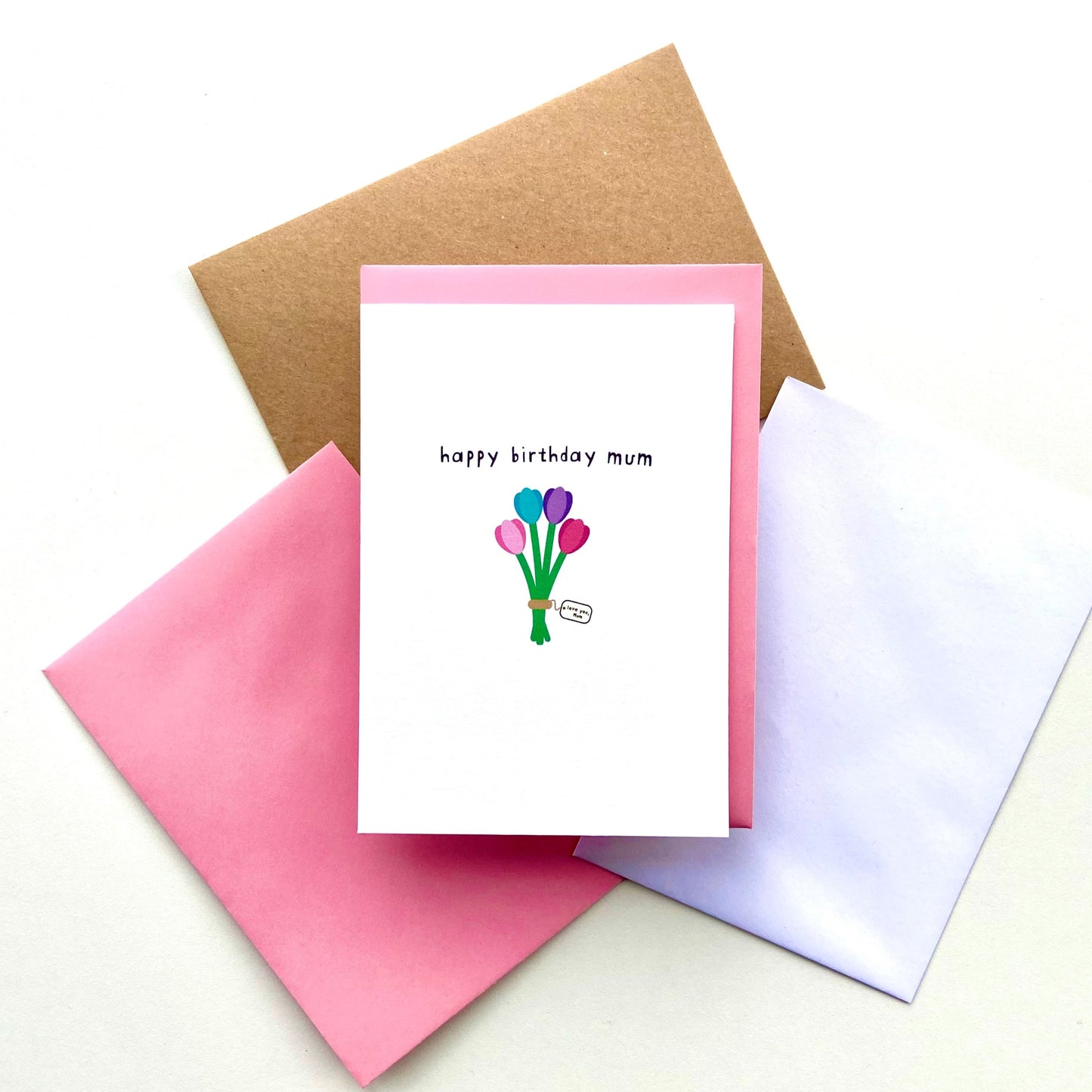 Happy Birthday Mum Flowers Card