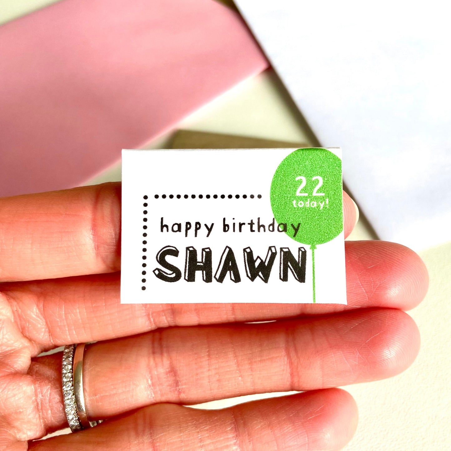 Tiny Personalised Birthday Card