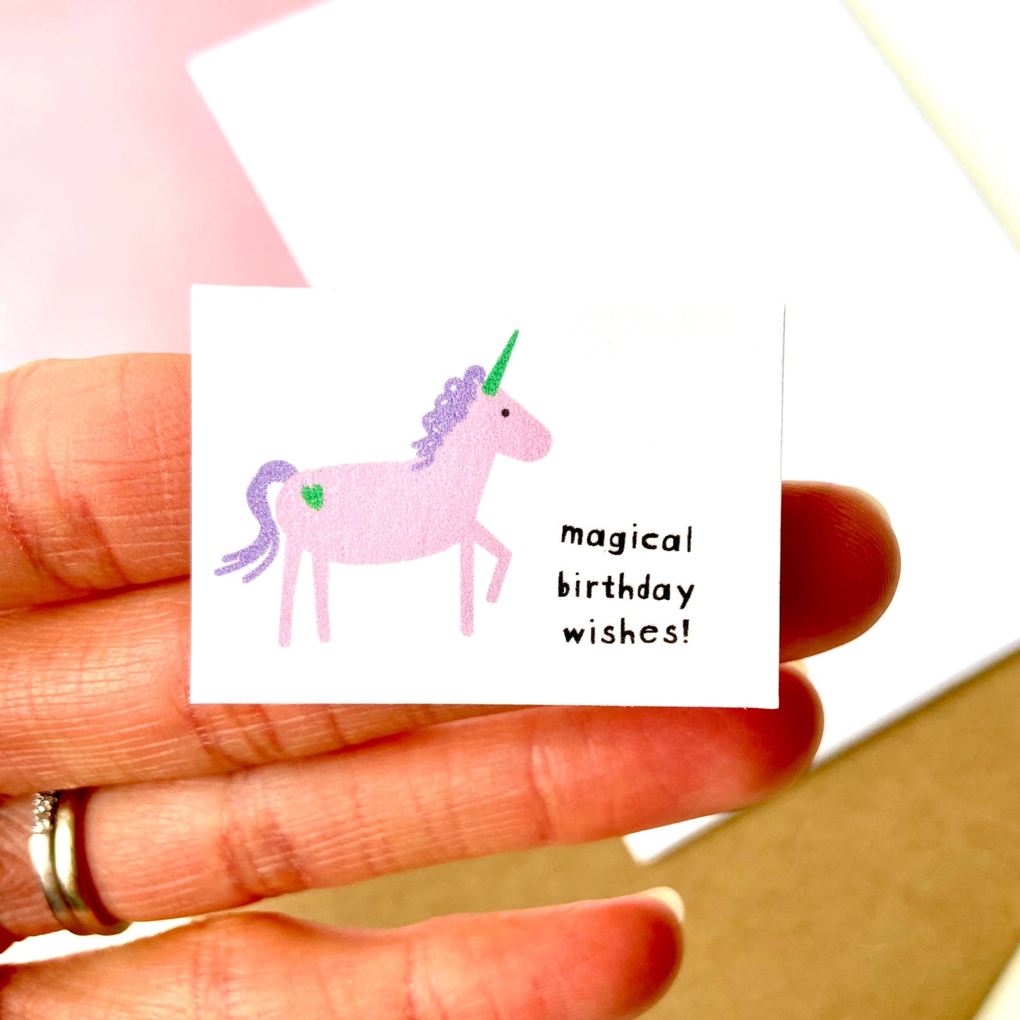 Tiny Unicorn Birthday Card