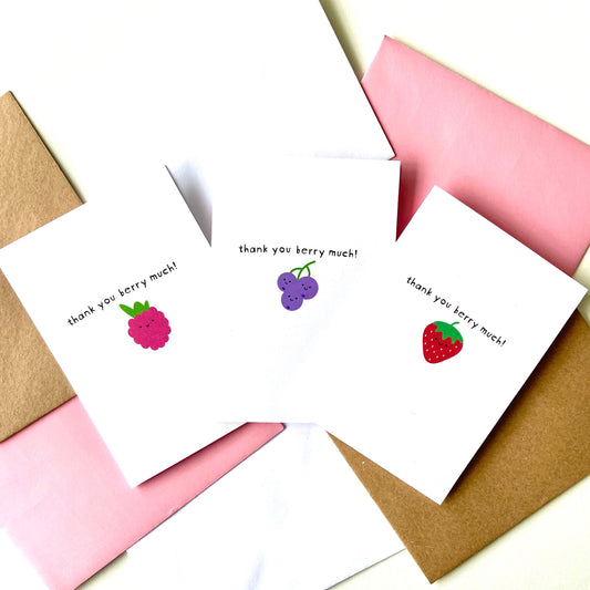 Thank You Berry Much Notecard Set