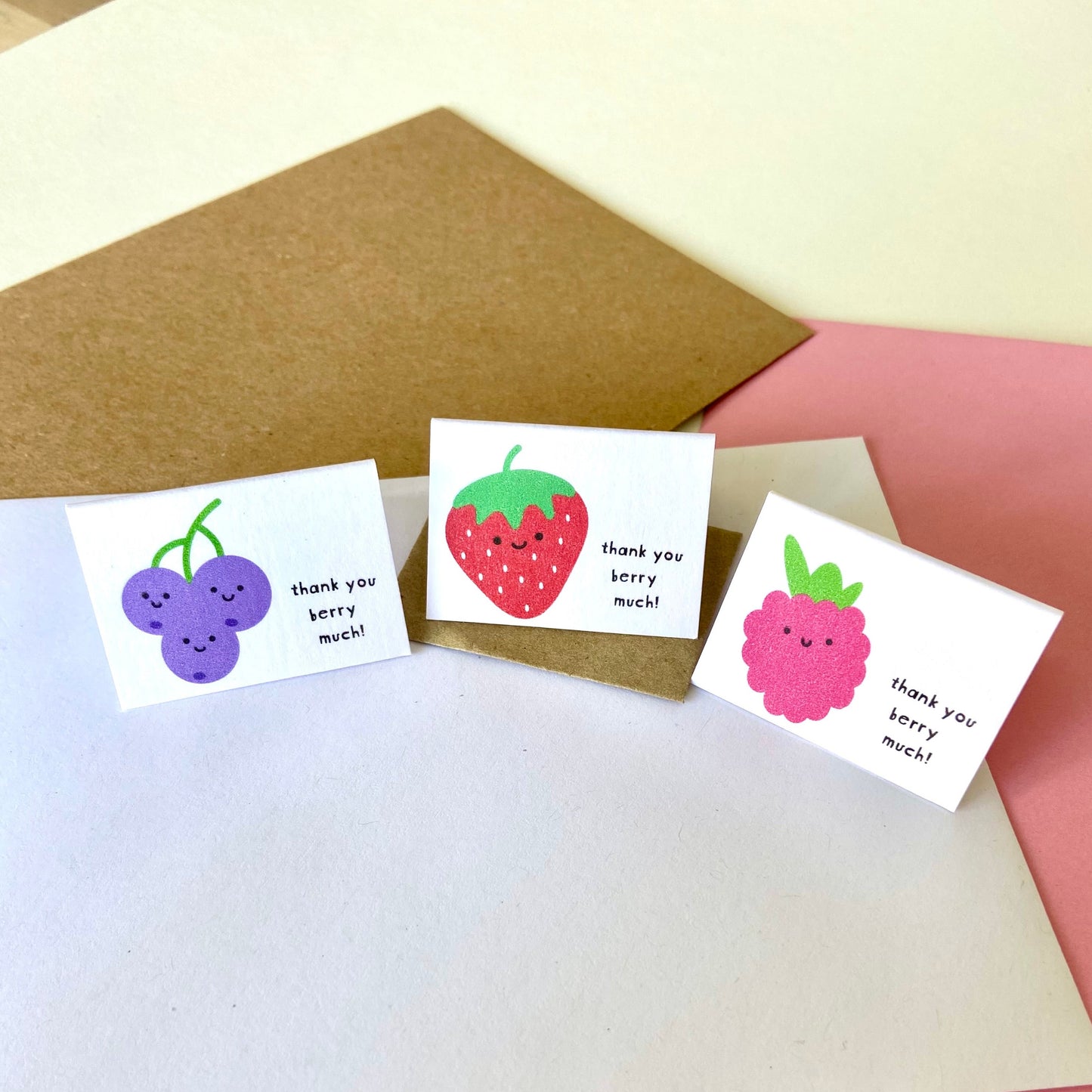 Tiny Thank You Berry Much Notecard Set