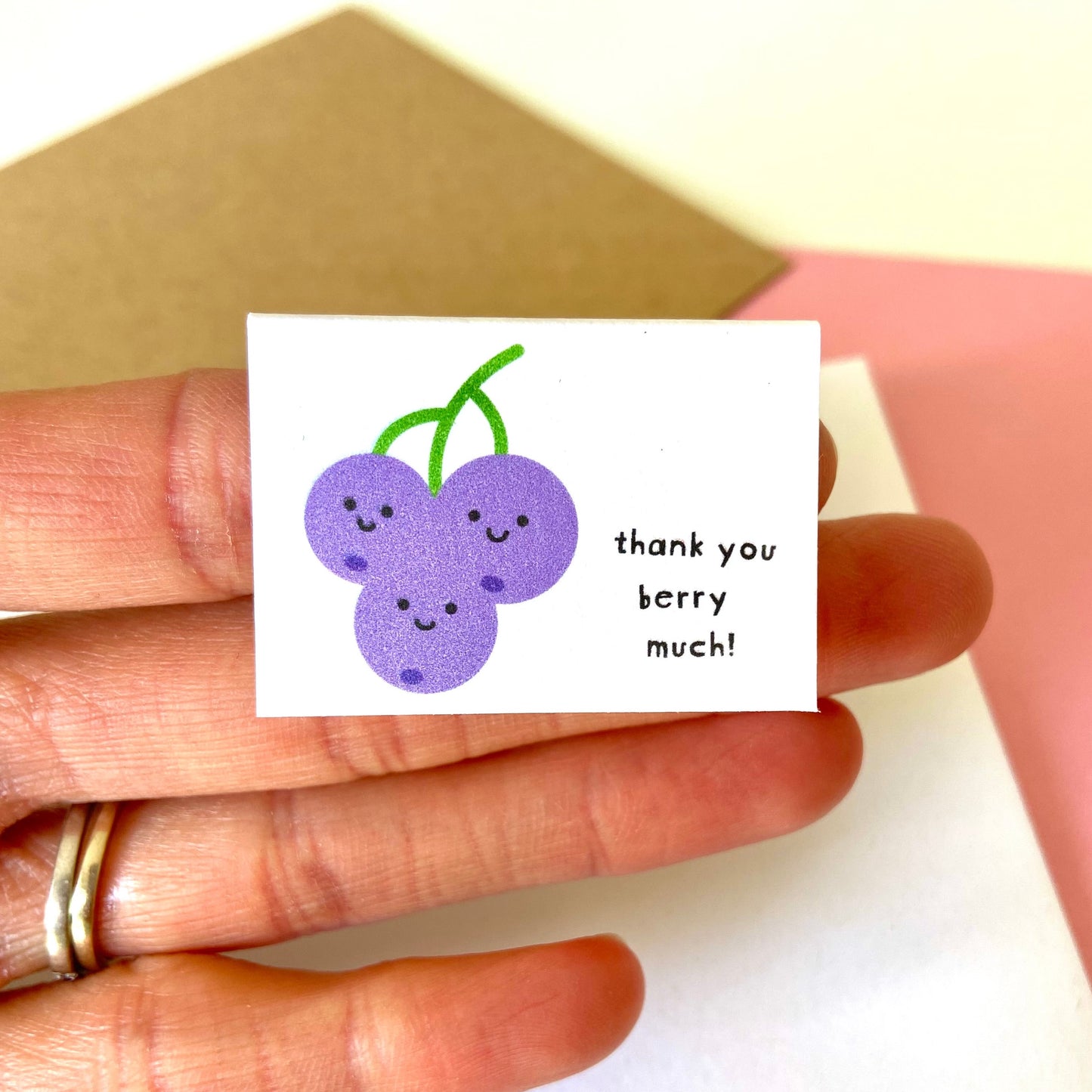 Tiny Thank You Berry Much Notecard Set