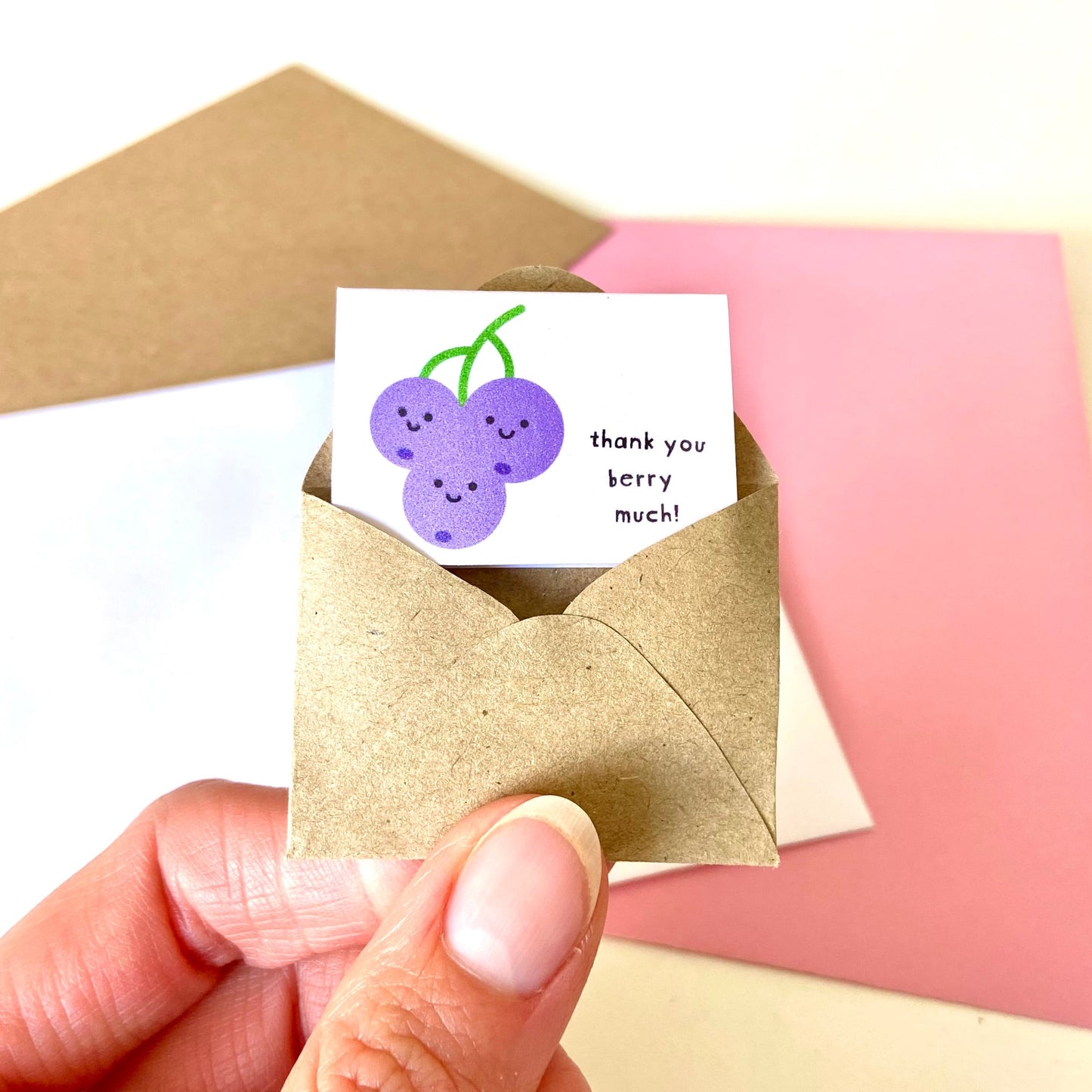 Tiny Thank You Berry Much Notecard Set