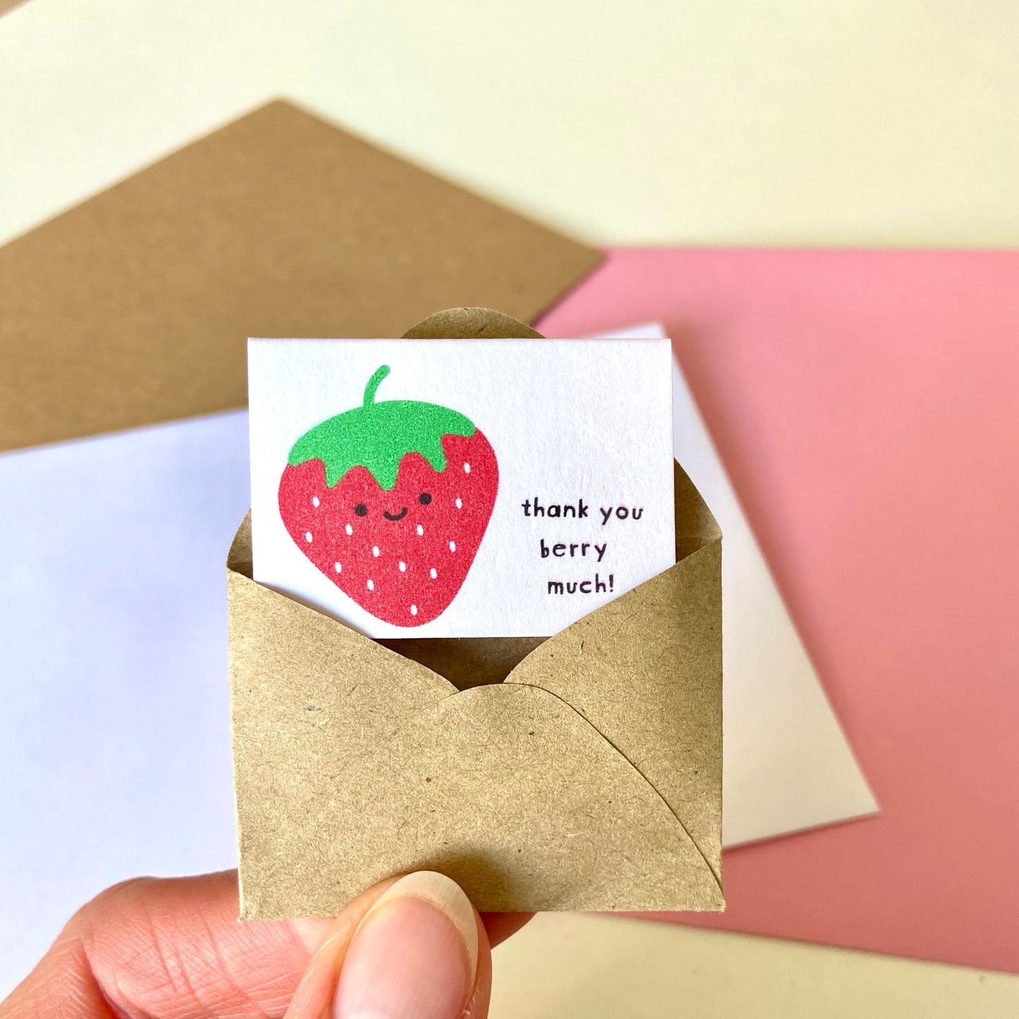 Tiny Thank You Berry Much Notecard Set