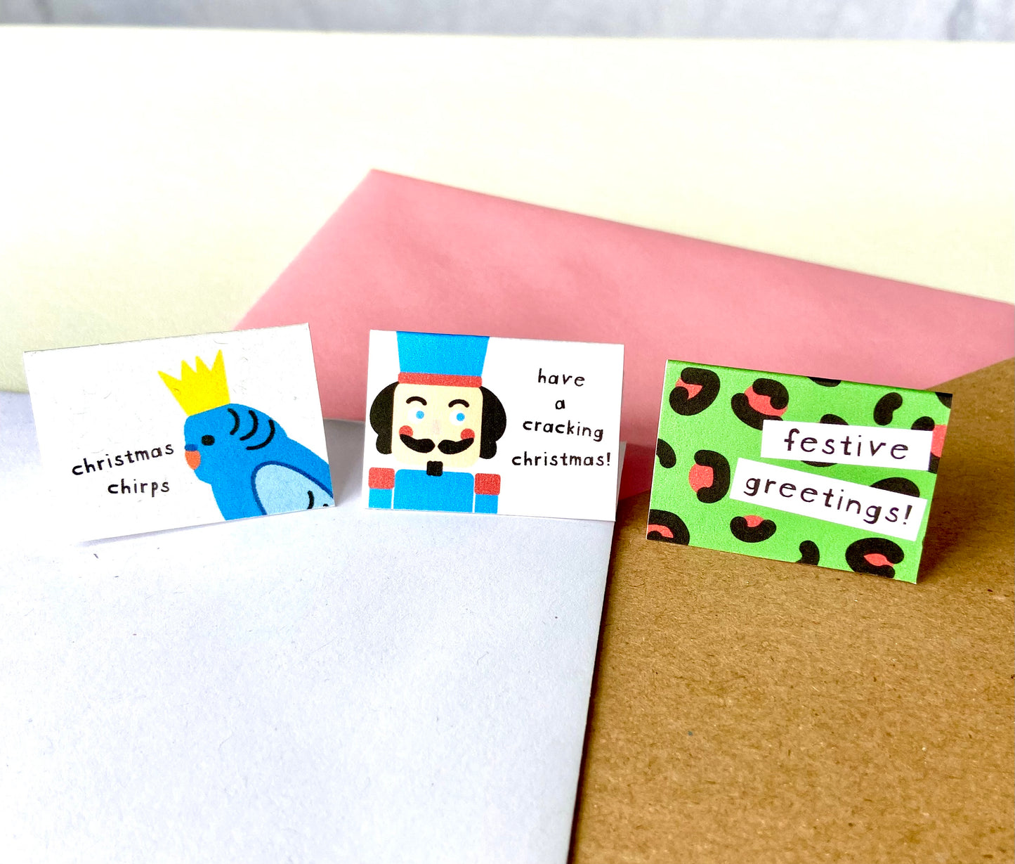 Tiny. Leopard Print Christmas Card