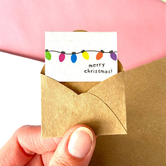 Tiny Fairy Lights Christmas Card