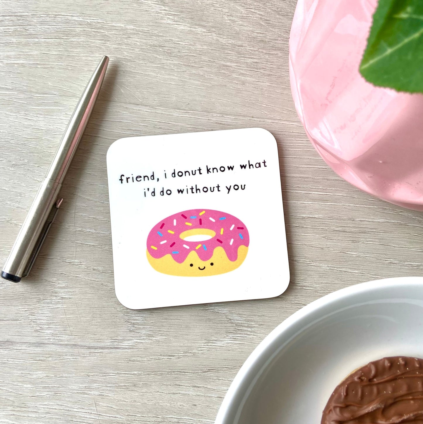 Best Friend Donut Coaster