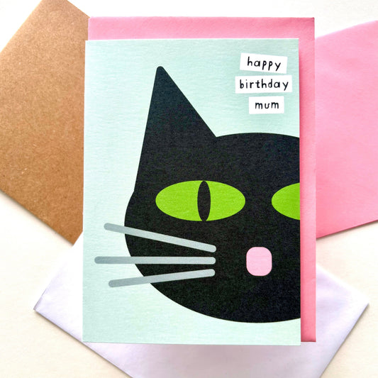 Happy Birthday Mum Cat Card