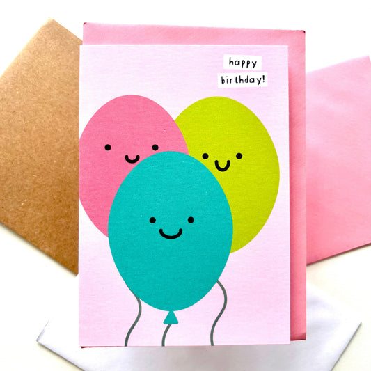 Happy Birthday Balloons Card