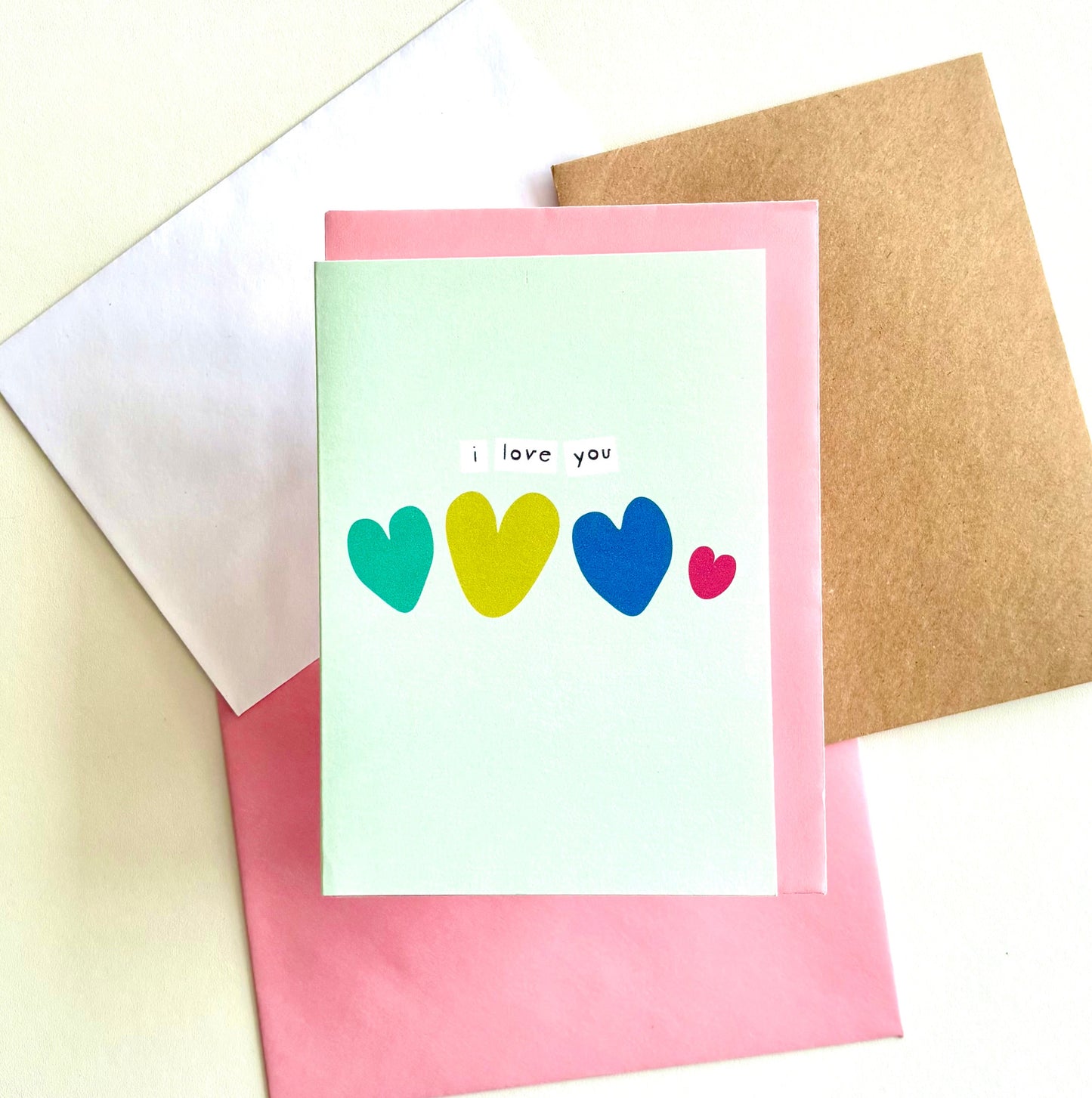 I Love You Hearts Card