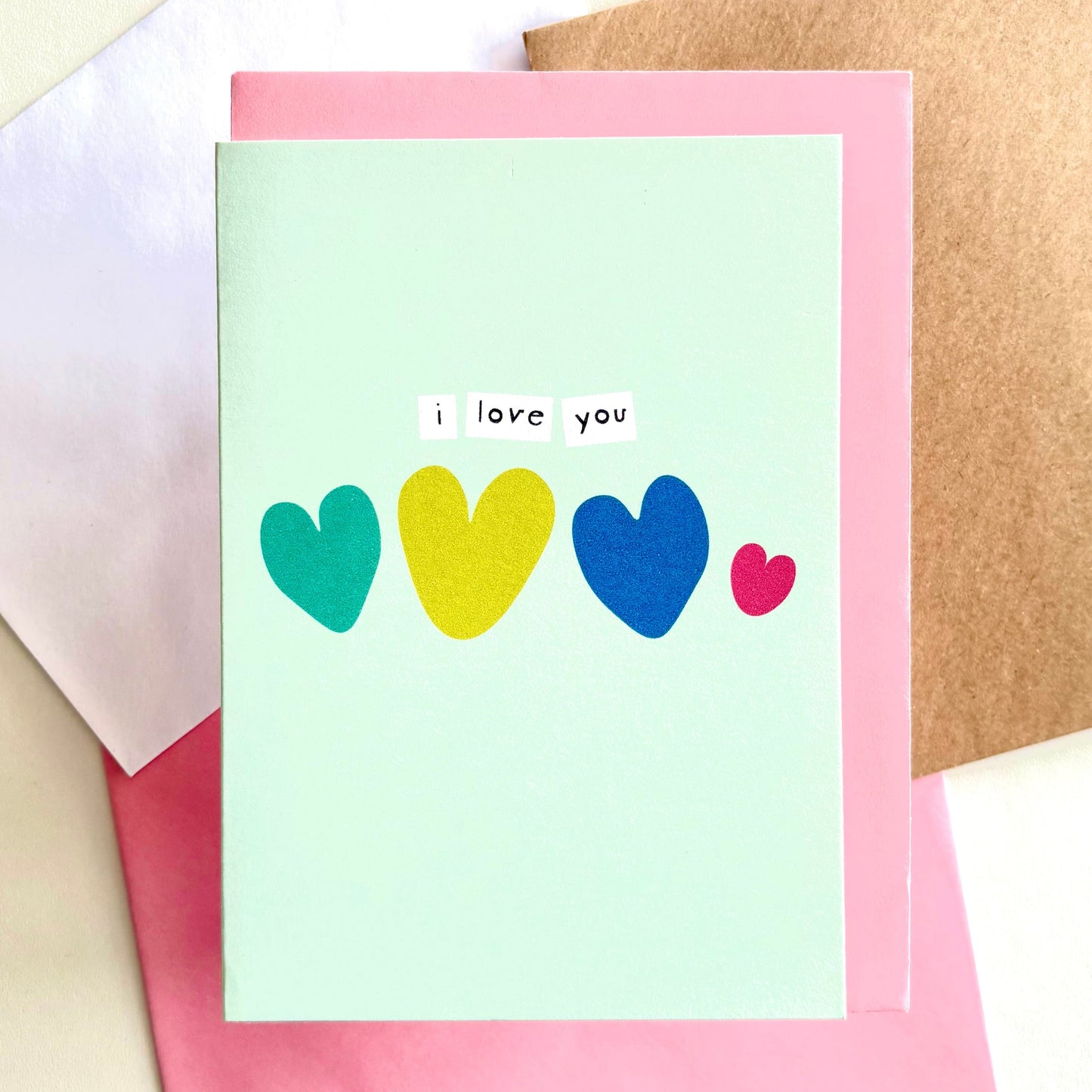 I Love You Hearts Card