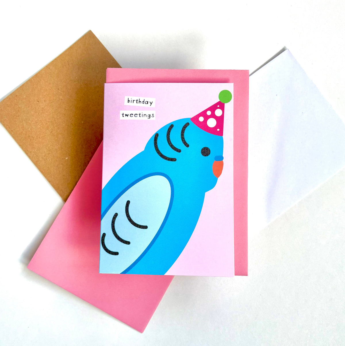 Budgie Birthday Card