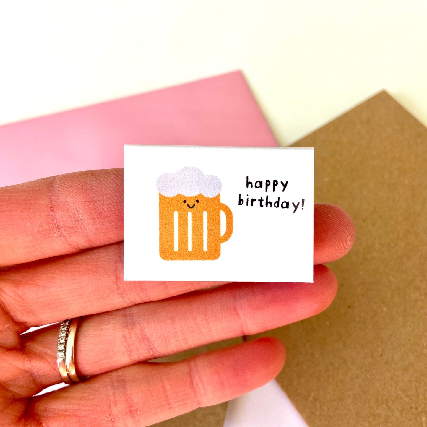 Tiny Beer Birthday Card