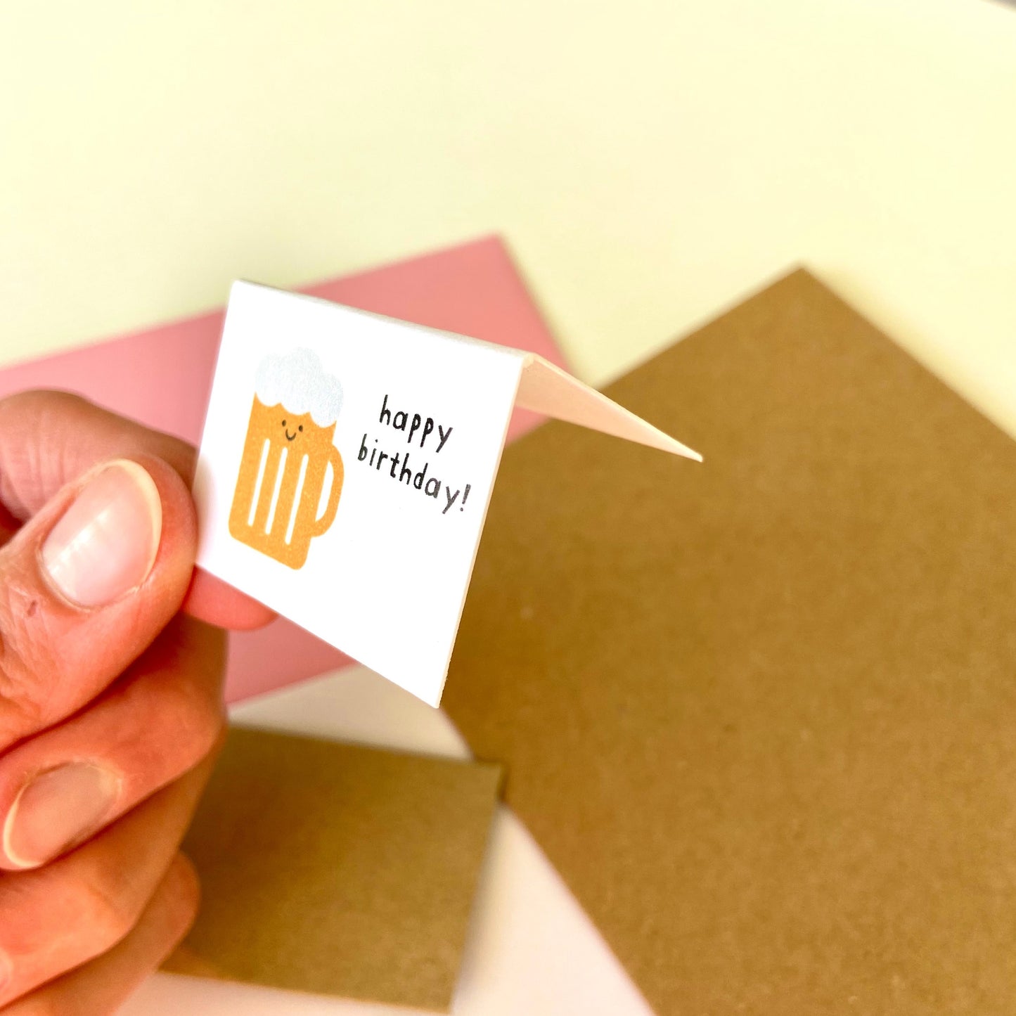 Tiny Beer Birthday Card