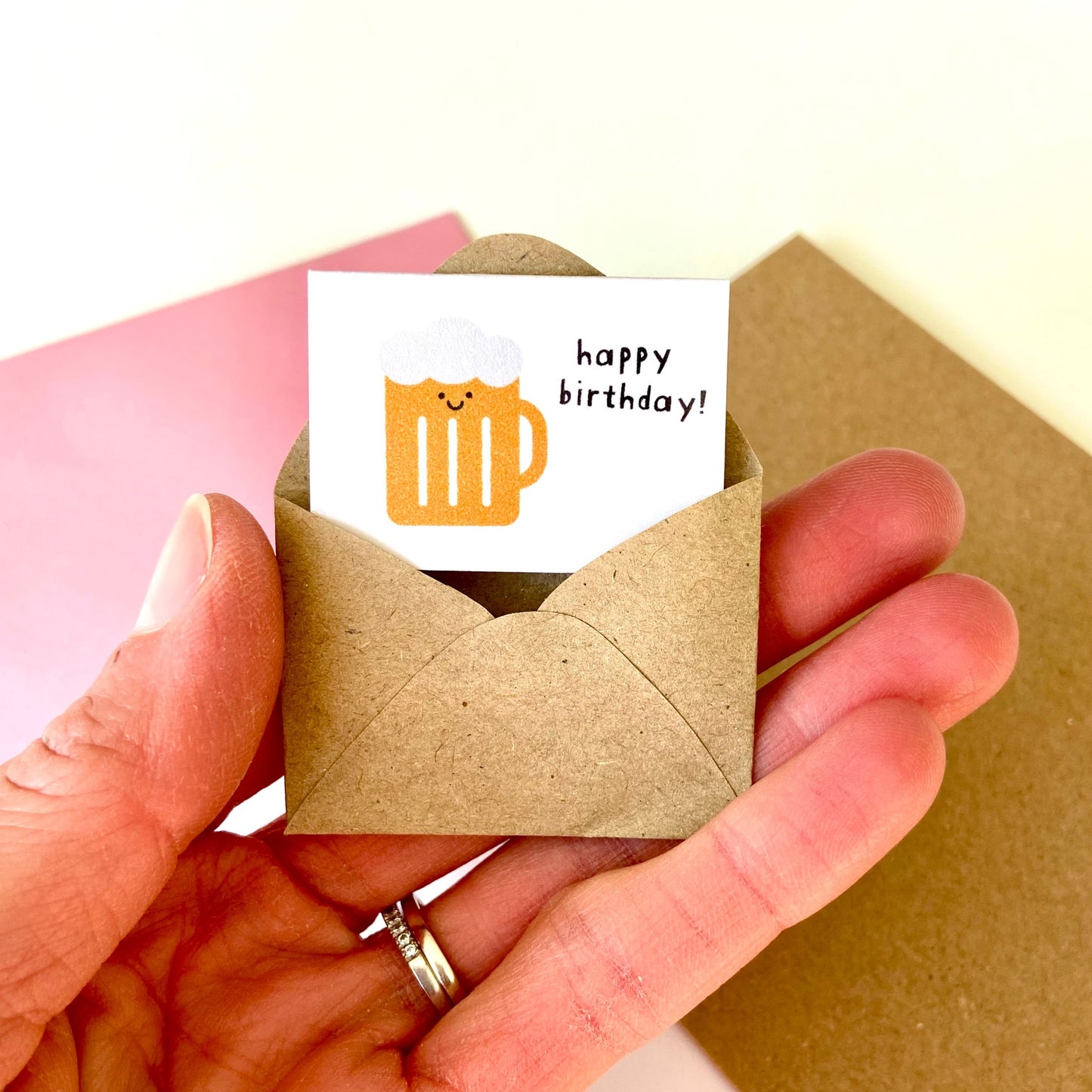 Tiny Beer Birthday Card