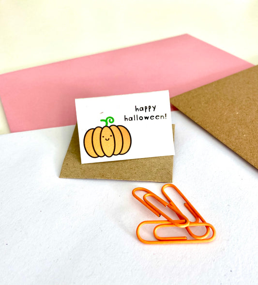 Tiny Pumpkin Halloween Card