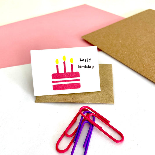 Tiny Birthday Cake Card