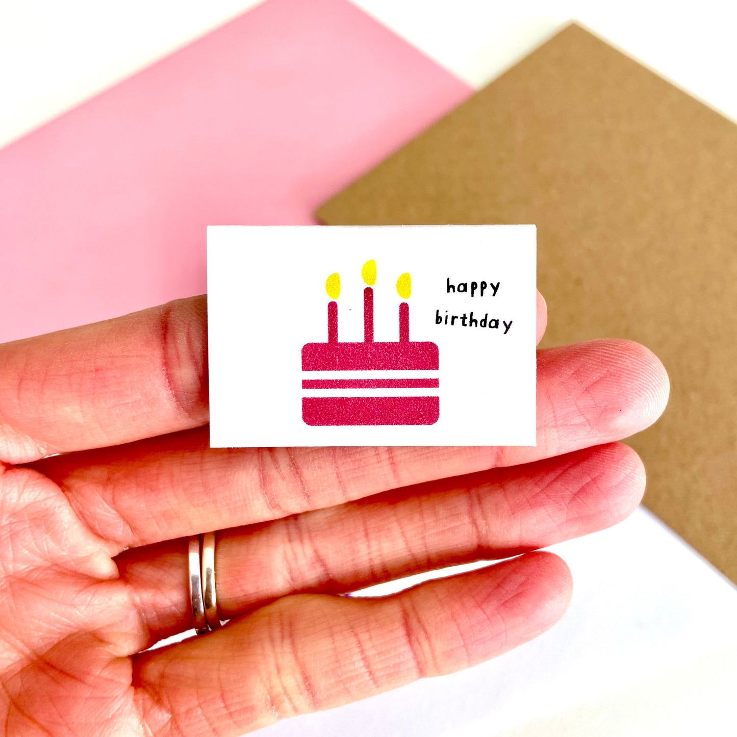 Tiny Birthday Cake Card