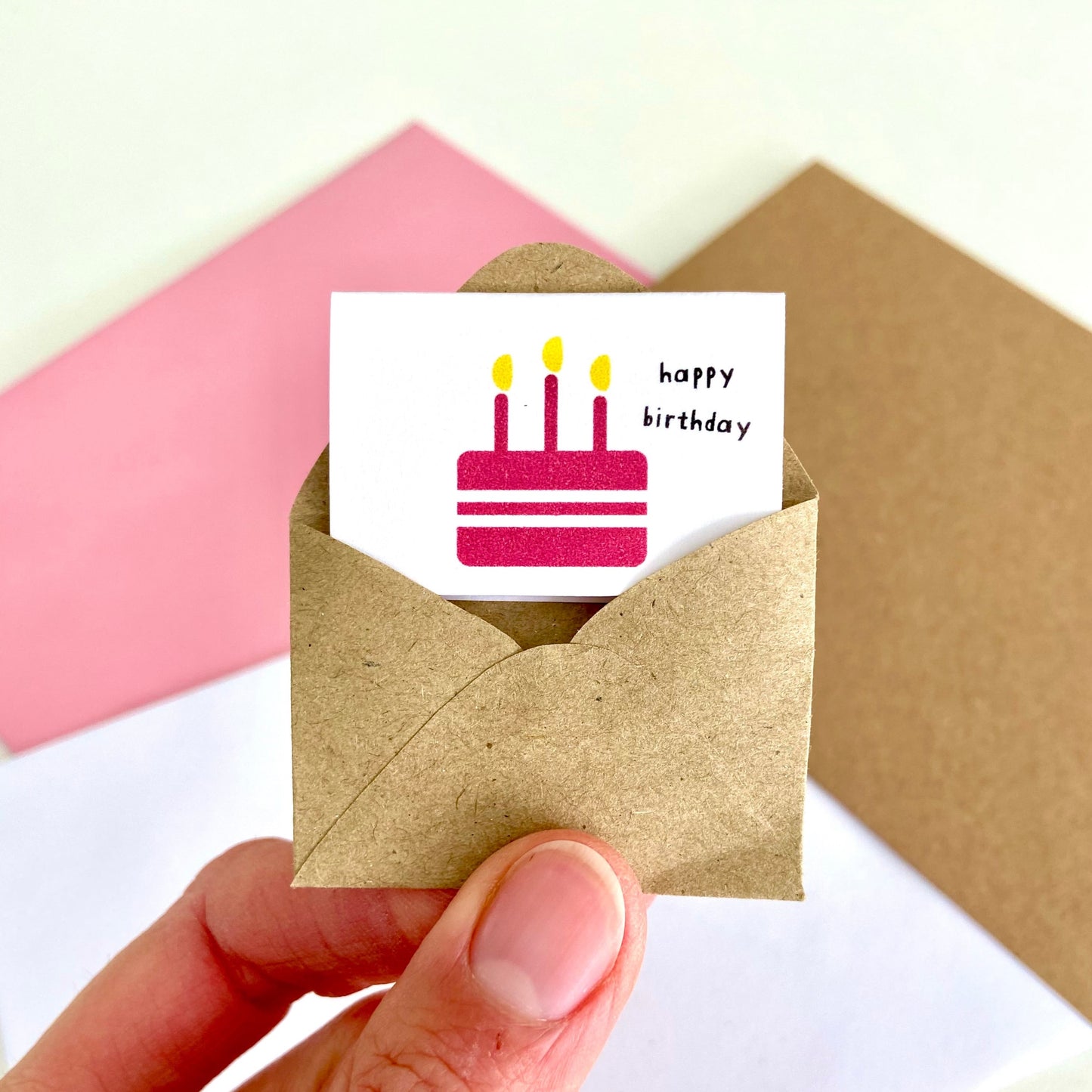 Tiny Birthday Cake Card