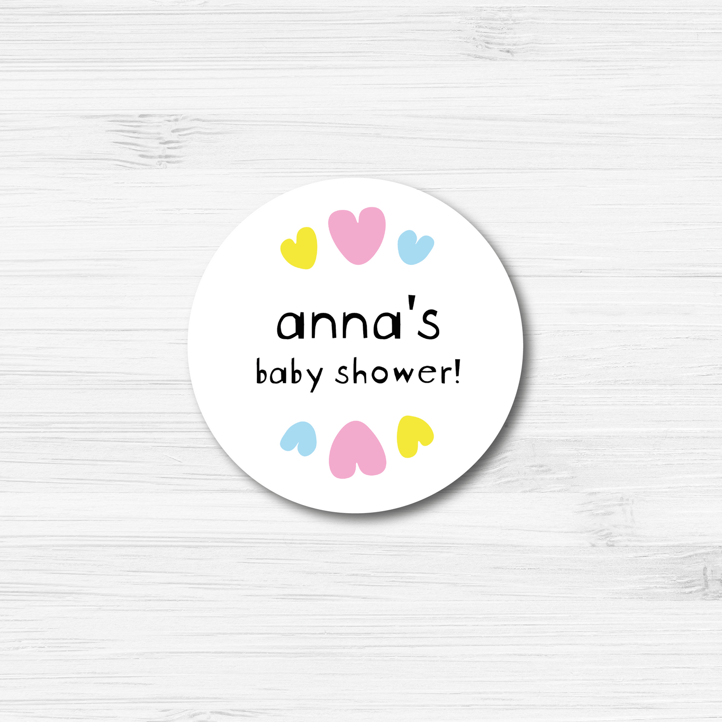 40mm Personalised Baby Showers